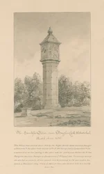 Westmorland - Château de Brougham - Pilier de la comtesse : dessin sépia, 1800