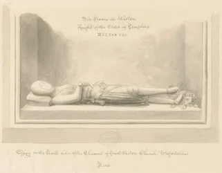Weston-under-Lizard - Effigie de Sir Hamo de Weston