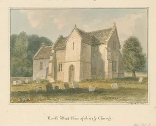 Wiltshire - Ansty - Église, 1817