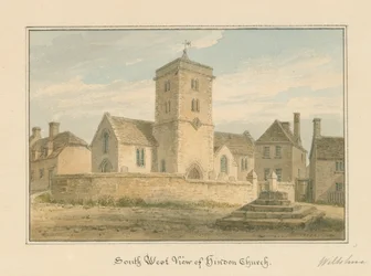 Wiltshire - Église de Hindon, 1804