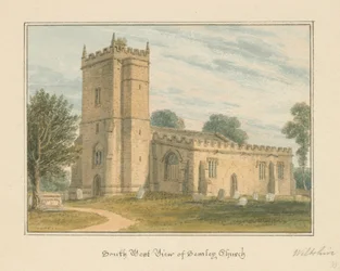 Wiltshire - Église de Semley, 1817