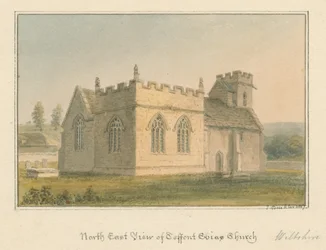 Wiltshire - Église de Teffont Evias, 1817