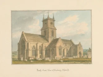 Wiltshire - Église de Tisbury, 1804