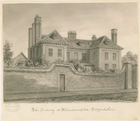 Wolverhampton - La maison du doyen : dessin sépia