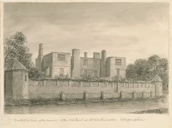 Wolverhampton - Le Vieux Hall : dessin sépia, 1837