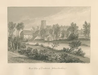 Worcestershire - Droitwich - Vue Est de la Ville, 1833