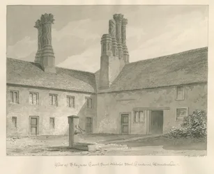 Worcestershire - Droitwich - Staynors Court : dessin sépia, 1833