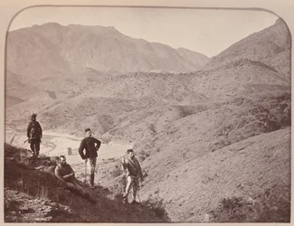 Général Appleyard et son état-major, Ali Musjid au loin