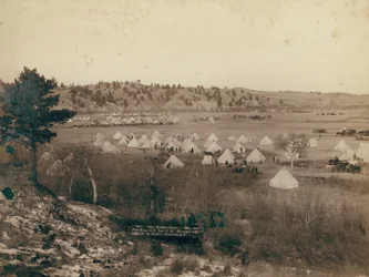 Camp du général Brook près de Pine Ridge