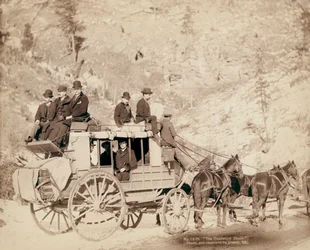 Le carrosse de Deadwood voyageant dans le Dakota du Sud