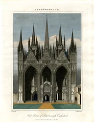 Façade ouest de la cathédrale de Peterborough