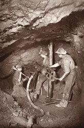 Une extrémité de foreuse, mine d
