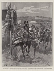 Le spectacle équestre de Malte, le défilé des charrettes de campagne devant le gouverneur