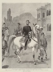 Le Sultan chez lui, Abdul Hamid chevauchant dans le Parc du Palais de Yildiz