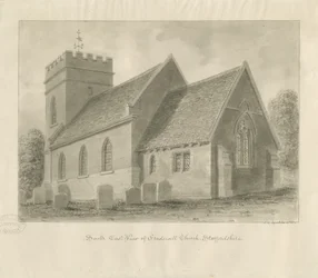 Église de Fradswell: dessin sépia