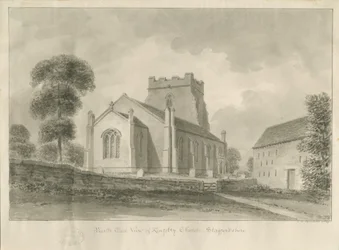 Église de Kingsley: dessin sépia, 1841
