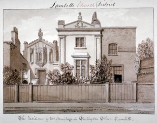 Résidence de M. Armitage à Penlington Place, Lambeth, Londres