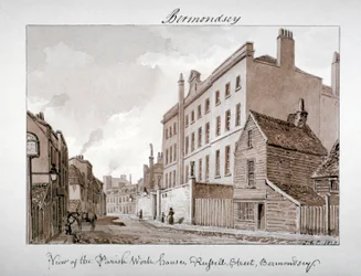 Maison de travail paroissiale, Tanner Street, Bermondsey, Londres, 1828