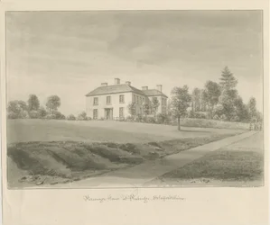 Penkridge - Maison du presbytère : dessin sépia