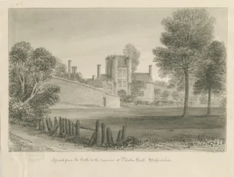 Pillaton Hall: dessin sépia