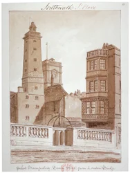 Manufacture de plombs, Tooley Street, depuis le pont de Londres, Bermondsey, Londres