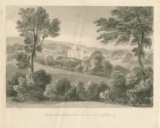 Wootton Lodge : dessin sépia, 1841