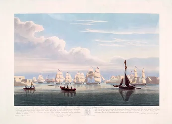 Navires marchands néerlandais quittant Portsmouth, 2 juin