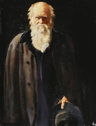 Portrait de Charles Darwin, debout trois quarts longueur, 1897
