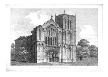 Vieille église prieurale de Malton, Yorkshire, début du XIXe siècle
