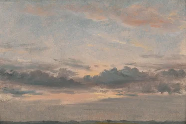 Étude de nuages, coucher de soleil