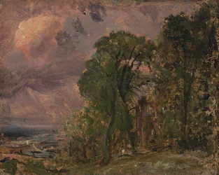 Vue à Hampstead par temps orageux