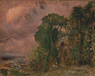 Vue de Hampstead par temps orageux