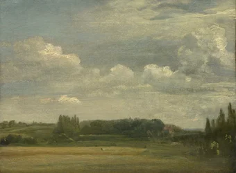 East Bergholt Common, vue vers le presbytère, 18 août 1813