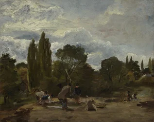 Battage des têtes de navet, East Bergholt, vers 1812-15