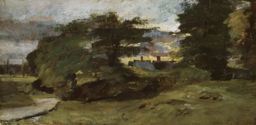 Paysage avec cottages, 1809-10