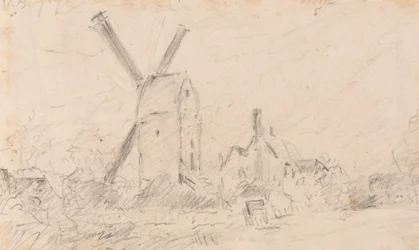 Paysage avec moulin à vent