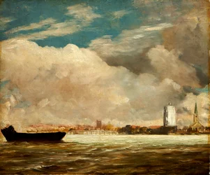 Sur la Tamise près du pont de Battersea, vers 1816