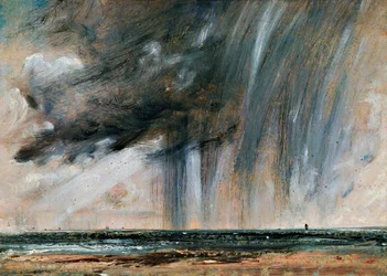 Orage sur la mer, étude de paysage marin avec nuages de pluie, vers 1824-1828, 22,2 x 31 cm