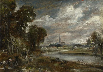 Cathédrale de Salisbury depuis la rivière Nadder