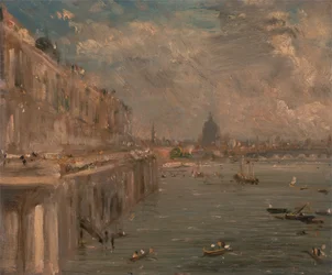 Terrasse de Somerset House depuis le pont de Waterloo
