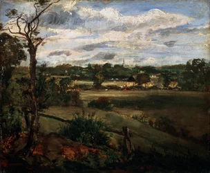 Vue de Highgate depuis Hampstead Heath, début du 19e siècle