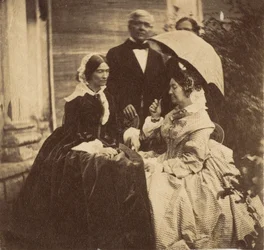 Comtesse Canning avec des invités, Government House, Allahabad