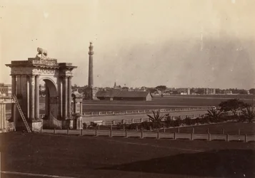 Vue de Chowringhee depuis la Maison du Gouvernement, Calcutta