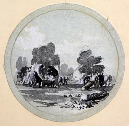 Nettoyage, chemin de fer de Londres et Birmingham, vers 1838