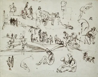 Construction du chemin de fer de Londres à Birmingham, c.1835