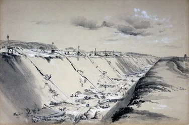 Chemins de chevaux à Tring Cutting, Hertfordshire, 19 juin 1837