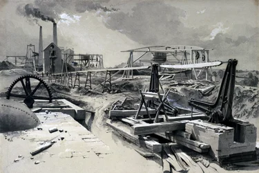 Pompes, puits de ventilation, tunnel de Kilsby, Northamptonshire, 15 juillet 1837