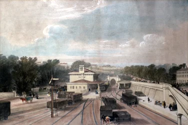 Gare de Tunbridge Wells, Kent, vers 1840