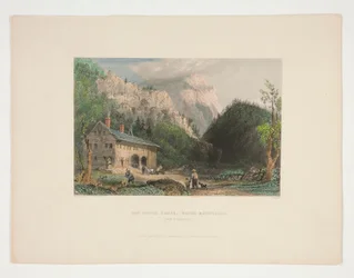 La maison Notch, Montagnes Blanches, New Hampshire, illustration pour Nathaniel Parker Willis