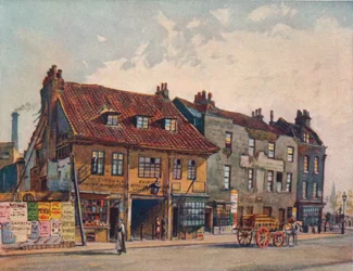 Maisons du côté ouest de Church Street, Lambeth, Lambeth Bridge Road, Londres, vers 1874 1926